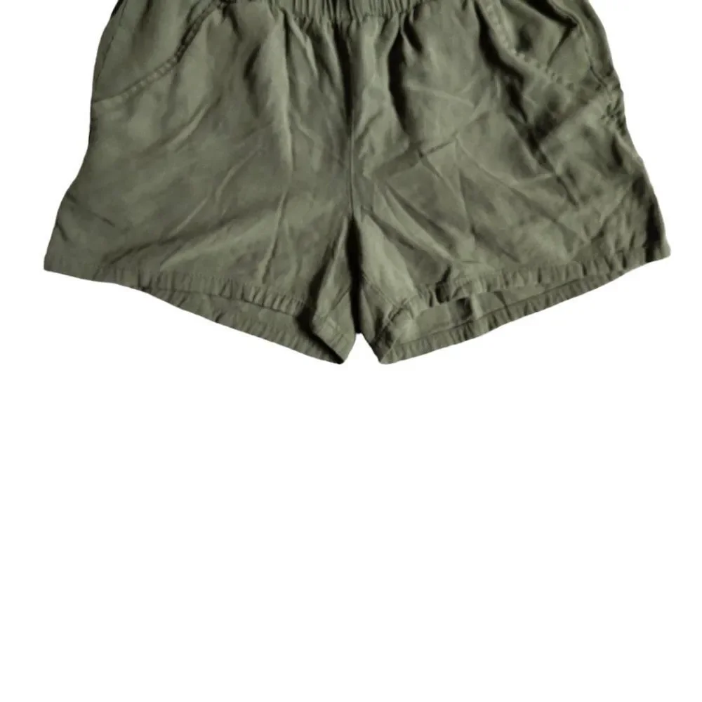Old Navy olive green pull on belted shorts sz XL (14)